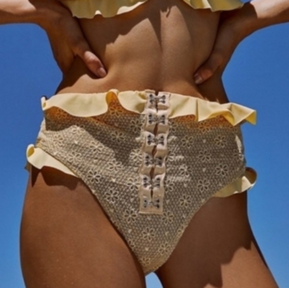 For Love and Lemons Elle Swim Bottoms Yellow XS